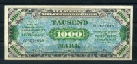 Alliierte Millit&auml;rbeh&ouml;rde 1.000 Mark 1944-1948 Kassenfrisch  485,00 EUR 