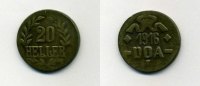 Deutsch Ostafrika 20 Heller 1916 T ss  36,50 EUR 
