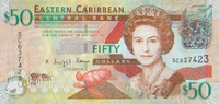 Ostkaribische Staaten 50 Dollars  unc 
