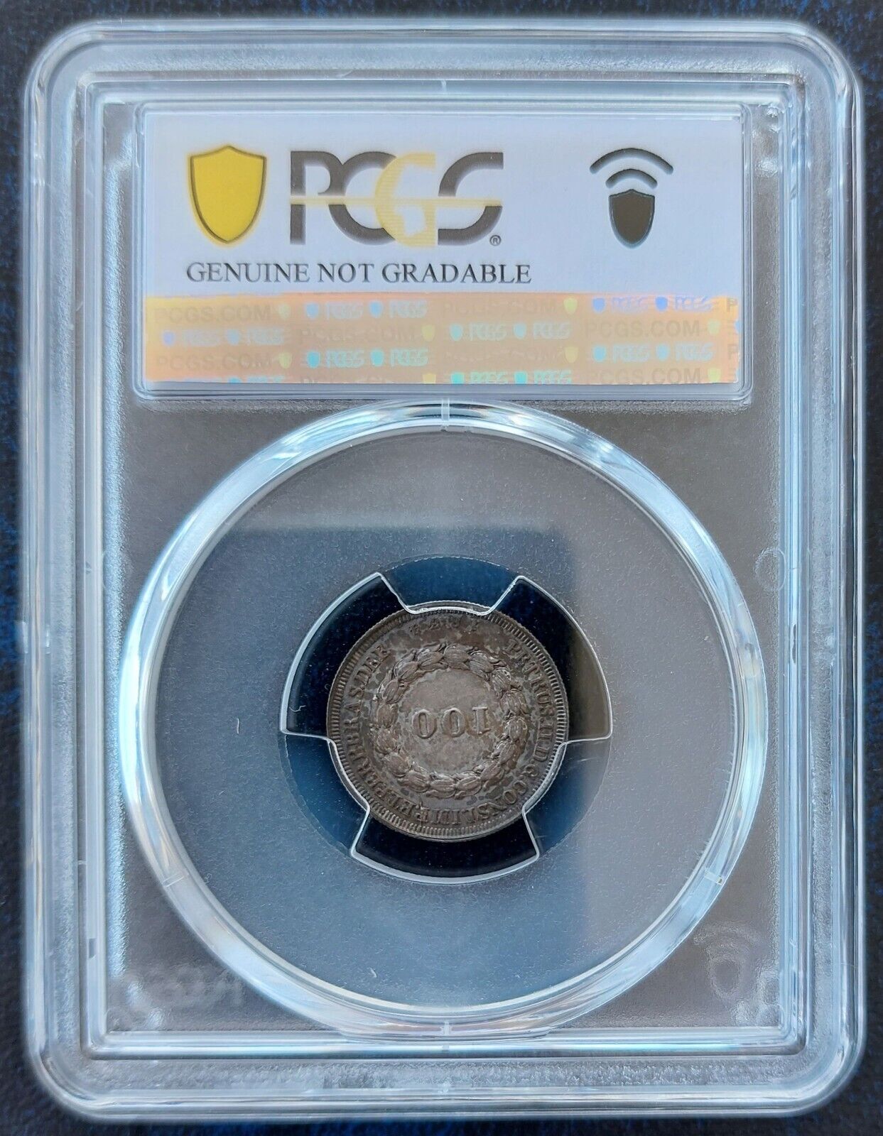 100 REIS 1834 BRAZIL SILVER AU COIN YEAR KM 452 PEDRO II PCGS GRADING