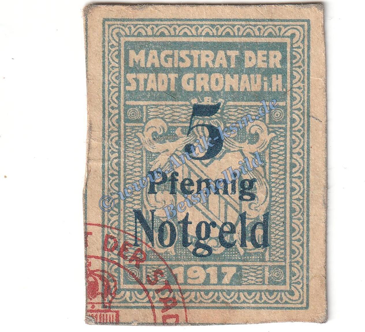 Notgeld De Pf Gronau Notgeld Pfennig Schein In Gbr Tieste