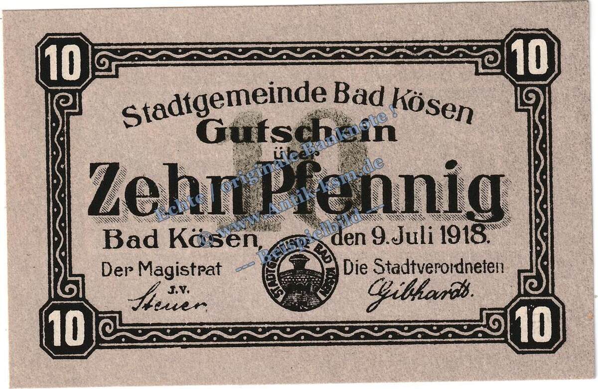 Notgeld De Pf Bad K Sen Notgeld Pfennig Schein In Kfr Tieste