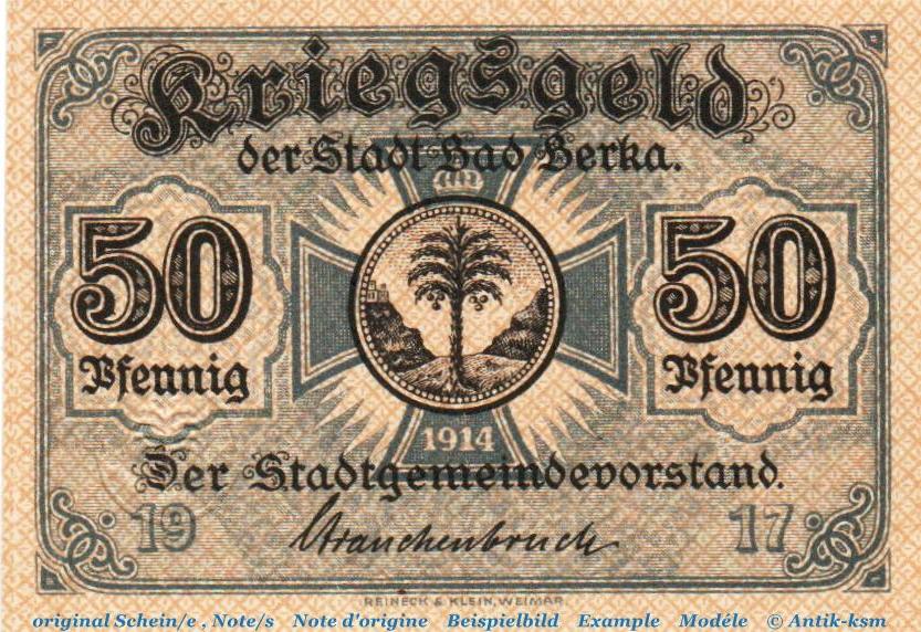 Notgeld Deutschland 50 Pfennig Kn Violett 1917 Notgeld Stadt Bamberg