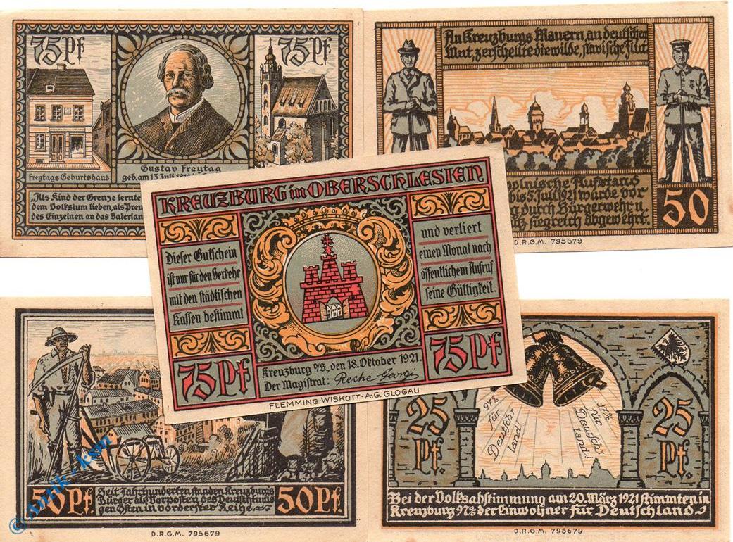 Notgeld De 5 Scheine Kpl Notgeld Kreuzburg Set Mit 5 Scheinen Kfr