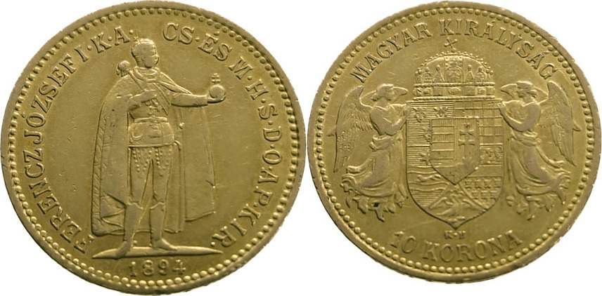 Hungary Korona Franz Joseph I Gold Extremely Fine Ma Shops