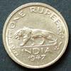Indien 1 Rupee S.78 / N / George VI. - Bengalischer Tiger