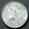 Bolivien 20 Centavos S.12 / Zink / Staatswappenbild - Merkurstab und Wertangabe