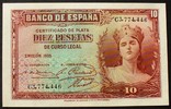 Spanien 10 Pesetas P. 86 / Serie C3,774,446