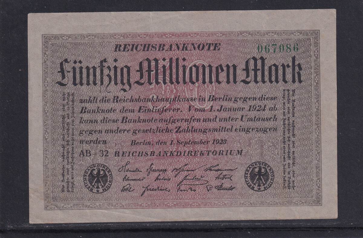 Weimarer Republik Reichsbank Millionen Mark Ro C Deu C