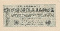 Deutsches Reich, 1 Mrd.Mark Ro.119b Wz.Kreuzblüten, ohne FZ