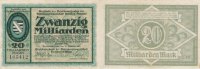 Deutsches Reich, Sachsen 20 Mrd.Mark Dresden-Altstadt,