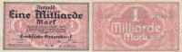 Deutsches Reich, Sachsen 1 Mrd.Mark Dresden, Sächsische Staatsbank,