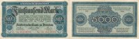 Deutsches Reich, Sachsen, 5000 Mark Dresden, Sächsische Bank,