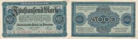 Deutsches Reich, Sachsen, 5000 Mark Dresden, Sächsische Bank,