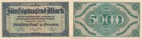 Deutsches Reich, Sachsen, 50ooo Mark Dresden, Sächsische Bank,