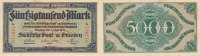 Deutsches Reich, Sachsen, 50ooo Mark Dresden, Sächsische Bank,