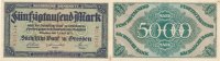 Deutsches Reich, Sachsen, 50ooo Mark Dresden, Sächsische Bank,