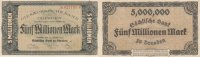 Deutsches Reich, Sachsen, 5 Mio.Mark Dresden, Sächsische Bank,