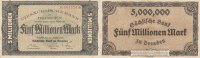 Deutsches Reich, Sachsen, 5 Mio.Mark Dresden, Sächsische Bank,
