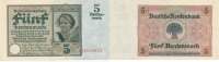 Deutsches Reich, Weimarer Republik 5 Rentenmark Ro.164b KN 8 stellig