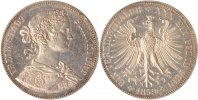 Frankfurt, Freie Stadt Vereinstaler Frankfurt, Vereinstaler, Weibliches Brustbild, 1859, vz/st