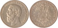 Baden 5 Mark Baden, 5 Mark, Friedrich I., 1876, ss