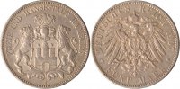 Hamburg 5 Mark Hamburg, 5 Mark, Stadtwappen, 1907, ss