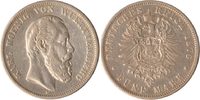 Württemberg 5 Mark Württemberg, 5 Mark, Karl, 1876, ss