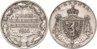 Norwegen 2 Kroner Norwegen, 2 Kroner, Baum mit Gedenkinschrift, Wappen, 1906, vz+