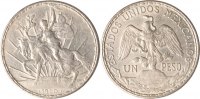 Mexiko 1 Peso Mexiko, 1 Peso, 100. Jahrestag Mexikanischer Unabhängigkeitskrieg, 1910, ss/vz