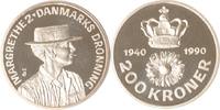 Dänemark 200 Kroner Dänemark, 200 Kroner, Geburtstag von Margrethe II., 1990, PP