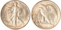 USA Half Dollar USA, Half Dollar, 1944 D (Denver), Walking Liberty, st
