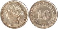 Straits Settlements 10 Cents Straits Settlements, 10 Cents, 1900, Victoria, vz+