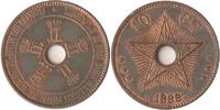 Kongo 10 Centimes Kongo, 10 Centimes, 1888, Leopold II., fast st, schöne Patina