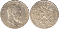Kaiserreich, Württemberg 5 Mark Kaiserreich, Württemberg, 5 Mark, Wilhelm II., 1894, ss+