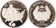 Afghanistan 500 Afghani Afghanistan, 500 Afghani, Fussball-WM '94, Spieler vor Landkarte, 1992, PP