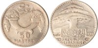Libanon 50 Piastres Libanon, 50 Piastres, Füllhörner, 1933, ss/vz Rdf.