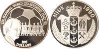 Niue 100 Dollars Niue, 100 Dollars, Franz Beckenbauer mit deut. Nationalmanschaft, 1990, PP