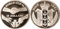 Niue 10 Dollars Niue, 10 Dollars, Händedruck und Wimpeltausch, 1991, PP