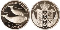 Niue 10 Dollars Niue, 10 Dollars, Zwei Weisswale, 1992, PP