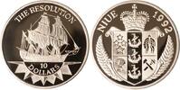 Niue 10 Dollars Niue, 10 Dollars, H.M.S. Resolution, 1992, PP