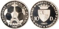 Andorra 10 Diners Andorra, 10 Diners, Eiffelturm vor Fussball, 1997, PP