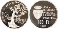 Andorra 10 Diners Andorra, 10 Diners, Baum und Vogelschwarm, 1993, PP