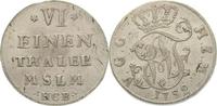 Mecklenburg-Strelitz 1/6 Taler Adolf Friedrich IV. 1752-1794.
