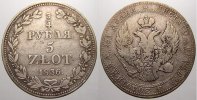 Polen 3/4 Rubel Nikolaus I. von Rußland 1825-1855.