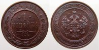 Russland 1 Kopeke Zar Nikolaus II. 1894-1917.