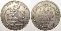 Hessen-Kassel 1/6 Taler Friedrich II. 1760-1785.