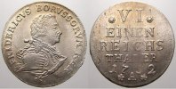 Brandenburg-Preußen 1/6 Taler Friedrich II. 1740-1786.