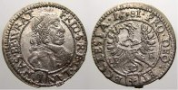 Schlesien-Breslau, Bistum 1 Kreuzer Friedrich von Hessen-Darmstadt 1671-1682.