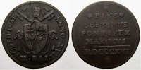 Italien-Kirchenstaat Mezzo Baiocco Pius VII. 1800-1823.